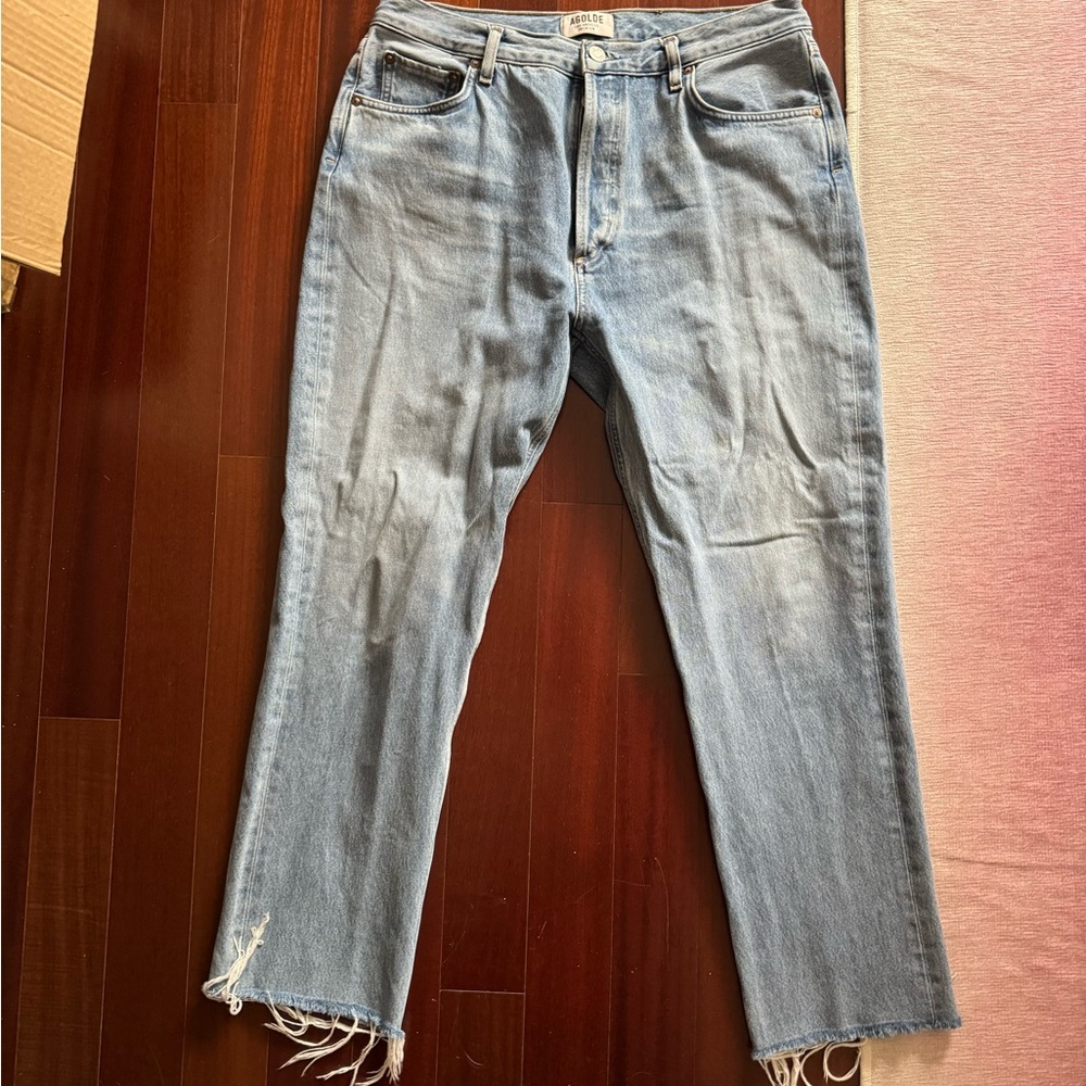 Agolde Straight Leg Cropped Jeans